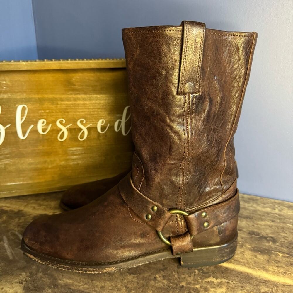 Frye Harness 12R Boots, Genuine Leather, Men’s 10 US